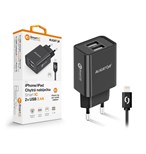 ALI CN 2,4A,2xUSB,SM.IC,IPH,čern CHA0044