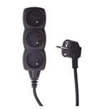 Emos PC0311 PRODLUŽKA 3Z 1,5M ČERNÁ