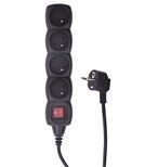 Emos PC1415 Prodlužovací kabel černý s vypínačem 4 zásuvky 5m