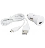 Bigben USB 1A bílý+kabel MicroUSB