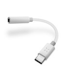 Redukce FIXED LINK pro připojení sluchátek z USB-C na 3,5mm jack s DAC chipem, bílá