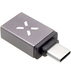 Redukce z hliníku FIXED Link USB-A na USB-C, šedá