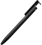 Propiska 3v1 se stylusem a stojánkem FIXED Pen, antibakteriální povrch, hliníkové tělo, černá