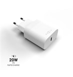 Síťová nabíječka FIXED s USB-C výstupem a podporou PD, 20W, bílá