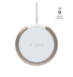 Bezdrátová nabíječka FIXED MagPad s podporou uchycení MagSafe a stojánkem, 15W, bílá