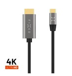 Video kabel FIXED s konektory USB-C/HDMI, USB-C 3.1 Gen 2 18Gbps, HDMI 2.0 4K60Hz, 2m, šedý
