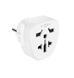 Cestovní adaptér FIXED pro UK, US, AUS do EU zásuvek (FIXCT-EU2-WH) bílý