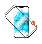 Tvrzené sklo FIXED Full-Cover s aplikátorem pro Apple iPhone 17, 2ks, černé