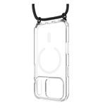 Pouzdro FIXED MagPure Neck s černou šňůrkou na krk pro Apple iPhone 17 Pro