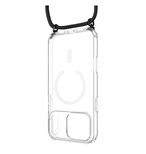 Pouzdro FIXED MagPure Neck s černou šňůrkou na krk pro Apple iPhone 17 Pro Max