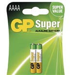 Alkalická speciální baterie GP 25A (AAAA, LR61) 1,5 V, 2 ks