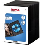 Hama DVD Jewel Case with foil, 10-pack, black
