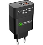 MKF-QC3AC2, Nabíječka USB, QC3.0, Multi charge, černá