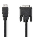 Nedis Kabel HDMI – DVI 3m CCGB34800BK30