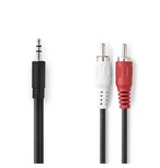 Nedis Jack 3.5-2x RCA 1.5m CAGB22200BK15