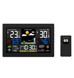 Solight meteostanice, XL barevný LCD, teplota, vlhkost, tlak, RCC, černá