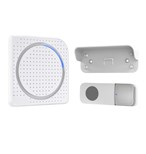 Solight bezdrátový zvonek, bateriový, 200m, bílý, learning code