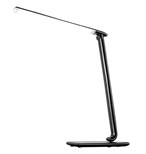 Solight LED stolní lampička stmívatelná, 12W, volba teploty světla, USB, černý lesk