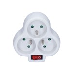 Solight rozbočka, 3x10A, vypínač (P99)