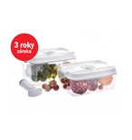 Status Tritan 3dílný set středních vakuových dóz 157553, bílá