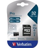 Verbatim microSDHC Pro UHS-I 32 GB (47041) + SD adapter