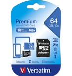 Verbatim 44084 microSDXC 64GB cl10 adapt